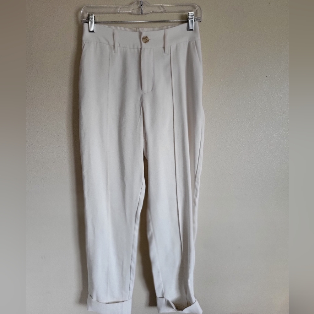A New Day- Cream tapered trouser
